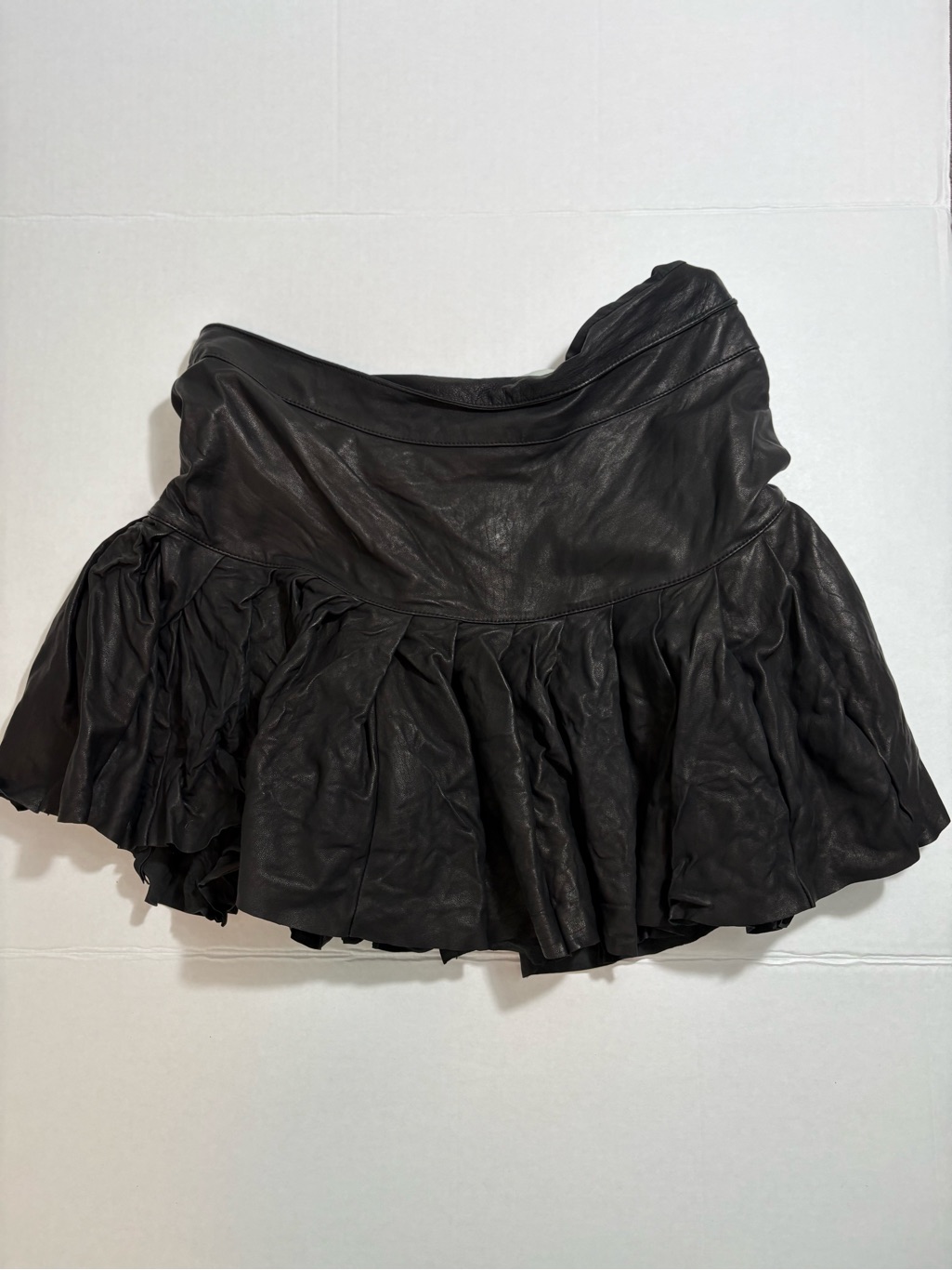 Allsaints Hitch Leather Mini Skirt Black Mini Skirt